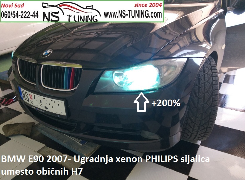 bmw 3 e90 2007 xenon sijalica h7 led ugradnja trafo balast canbus philips novi sad tuning